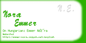 nora emmer business card